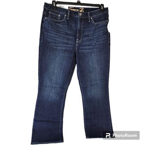 SEVEN7 Women's Hight Rise Straight Stretch Hayden Blue Dark Wash Denim Jeans 12